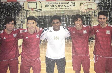 Da esquerda para a direita: André Silva, Rafinha, Joel Silva, Marafona e Tiago Cruz
