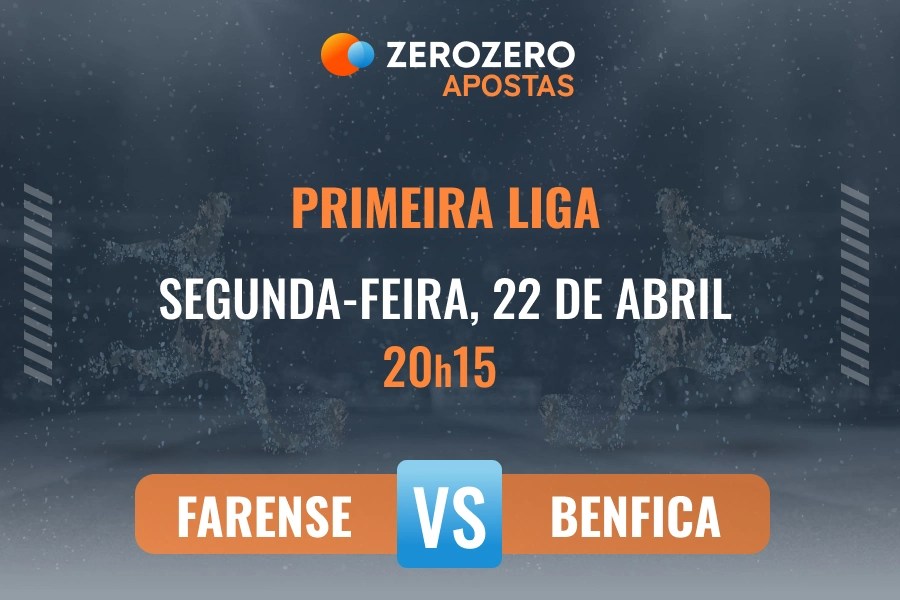 Odds e prognstico Farense vs Benfica  22/04/2024  Primeira Liga
