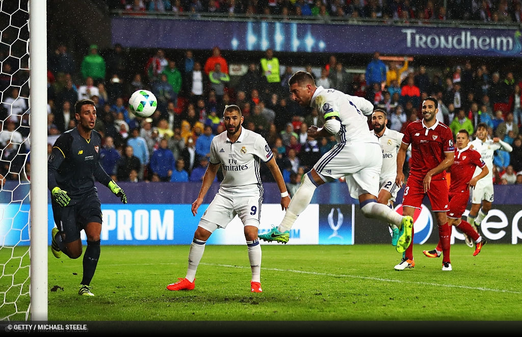 O Real Madrid venceu o Sevilla na Supertaa Europeia